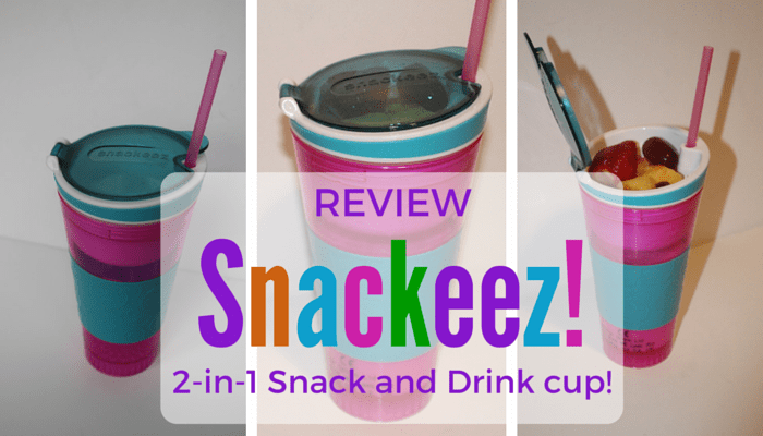  Snackeez Travel Cup Snack and Drink in One Container Green/Blue  : Home & Kitchen