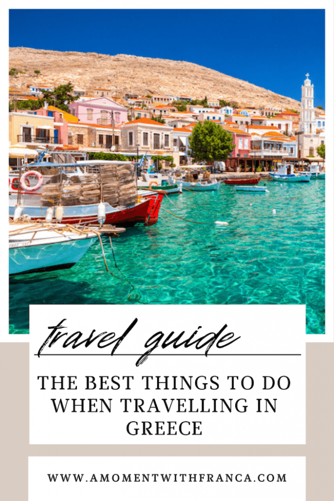 The Best Things to Do When Travelling in Greece Pinterest Pin